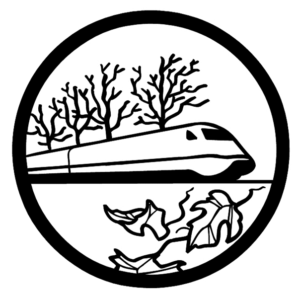 Streamlined train vinyl decal. Customize on line. Trains 096-0038